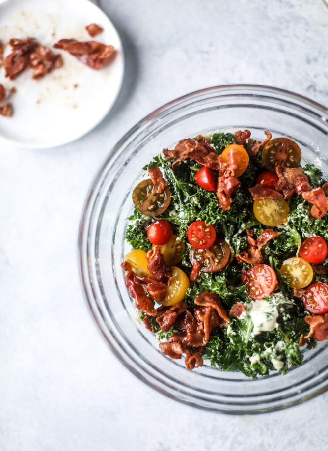 Kale Salad with Tangy Yogurt Dressing – The Travel Bite
