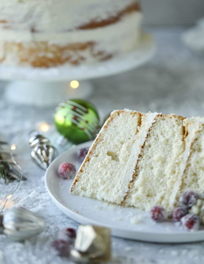 Christmas Cake Recipe - White Christmas Sparkle Cake
